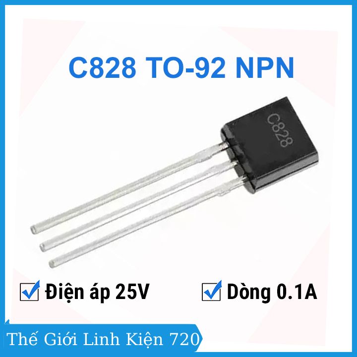 Bộ 10 c828 to-92 transistor npn điện áp 25v 0.1a