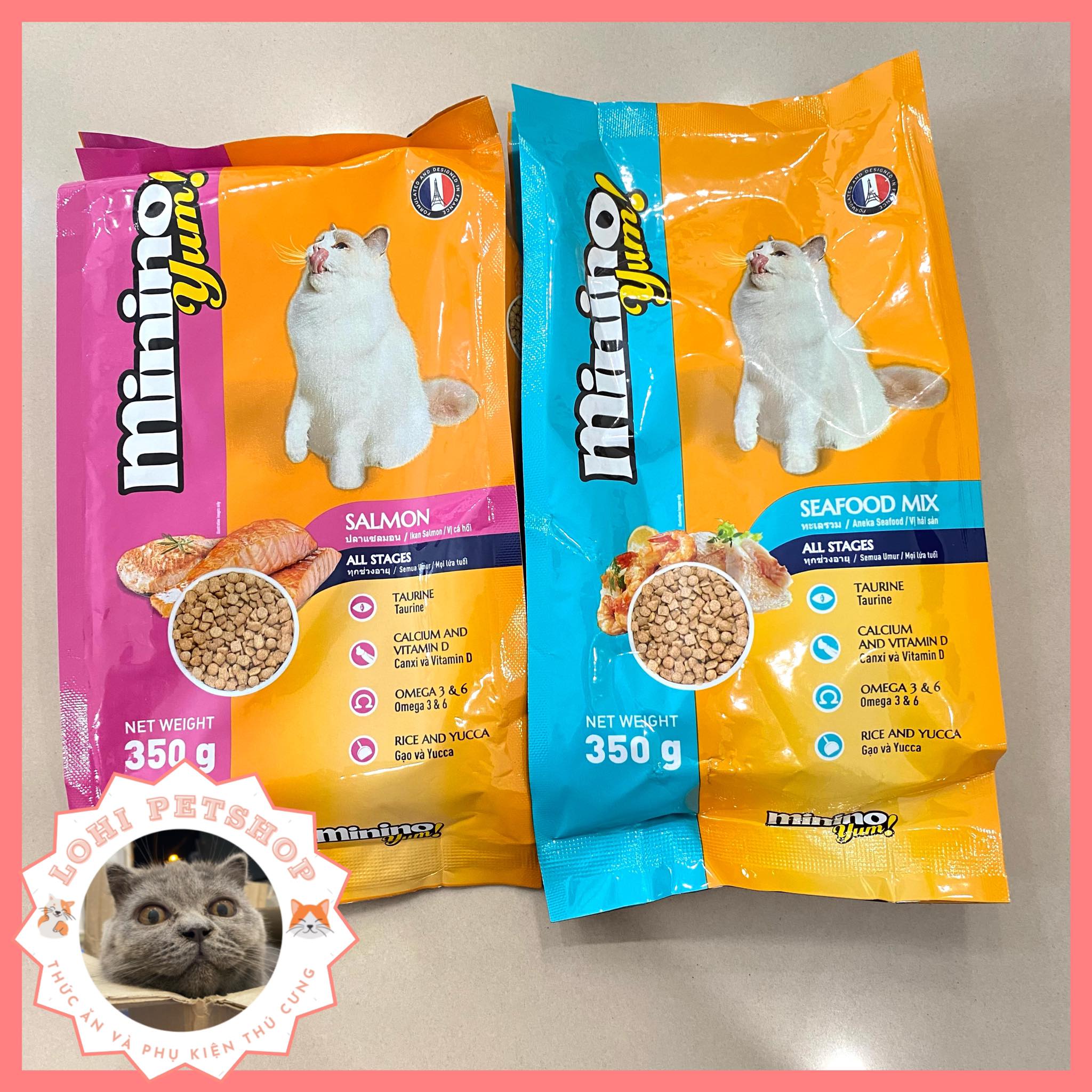 [minino yum] Thức ăn hạt minino yum 350gr cho mèo