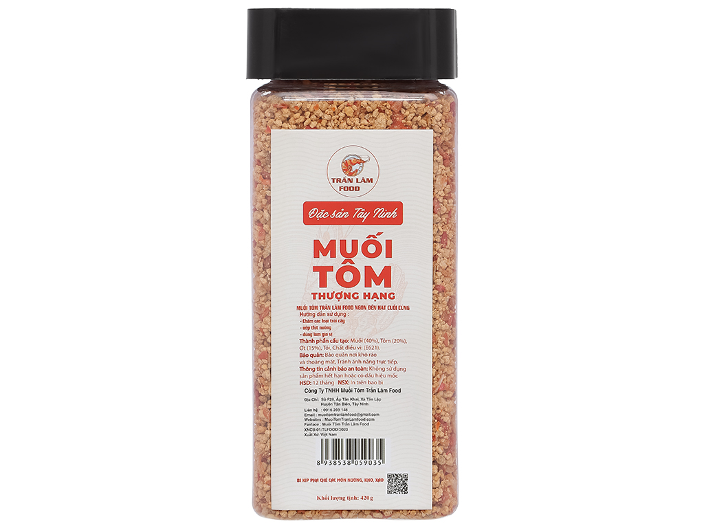 Muối tôm thượng hạng trần lâm food 420g - đặc sản tây ninh