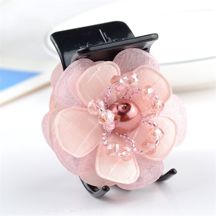 [HCM]Kẹp càng cua 5 răng đính hoa nữ tính