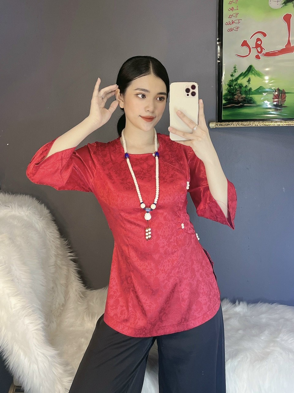 ÁO BÀ BA CÁCH TÂN LỤA CAO CẤP