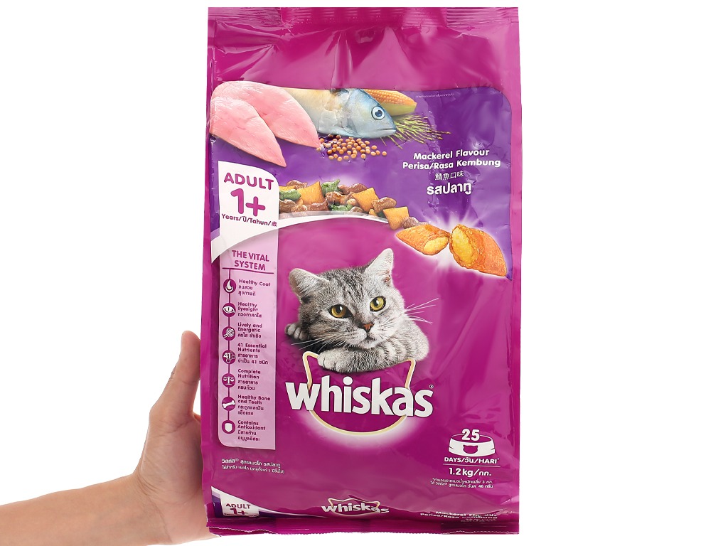 THỨC ĂN HẠT CHO MÈO LỚN WHISKAS VỊ CÁ THU - SP005306