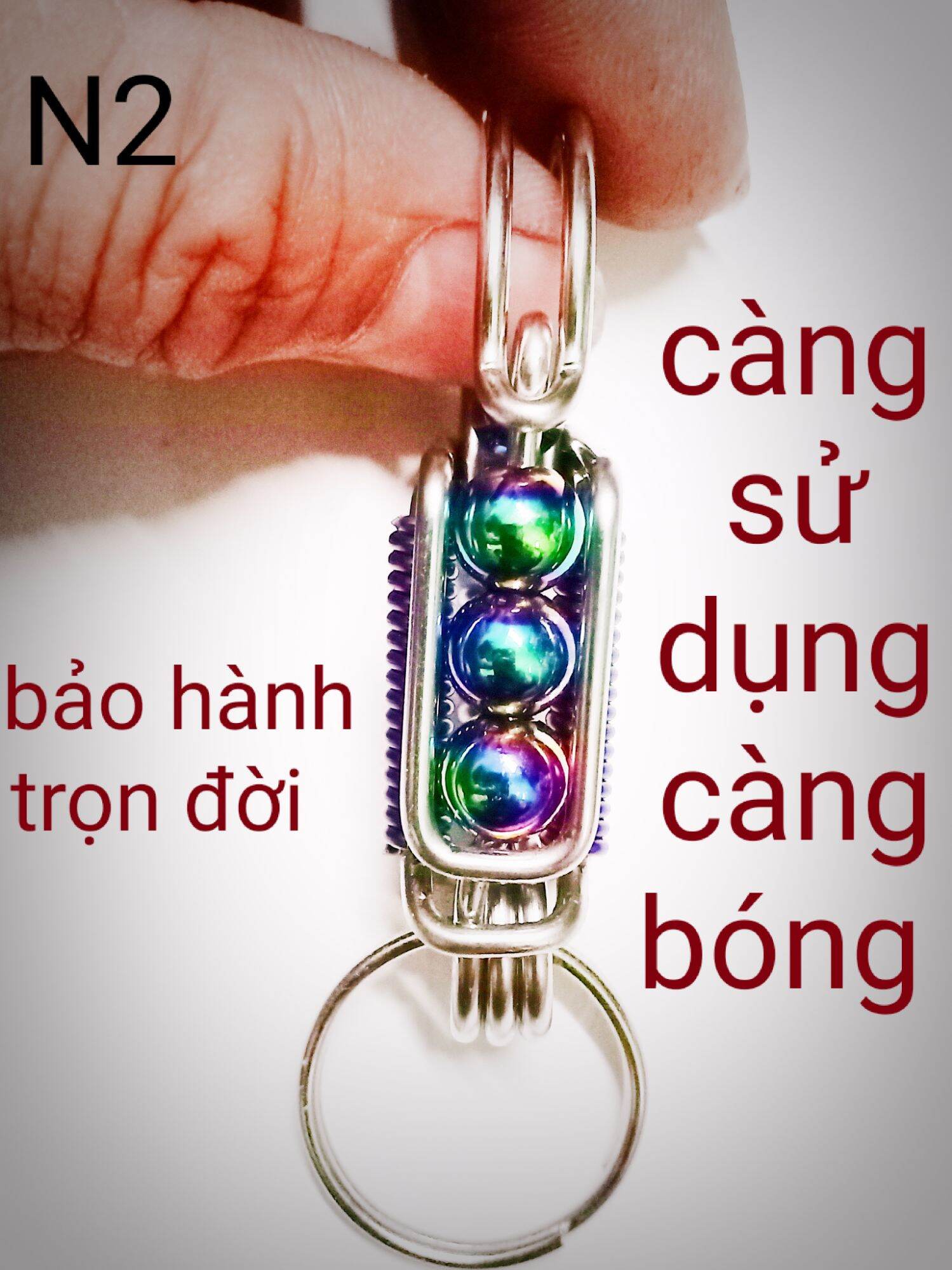 [FREESHIP MAX] [Thành Công móc khóa Inox] Móc khóa inox phối bi Titan cực đẹp