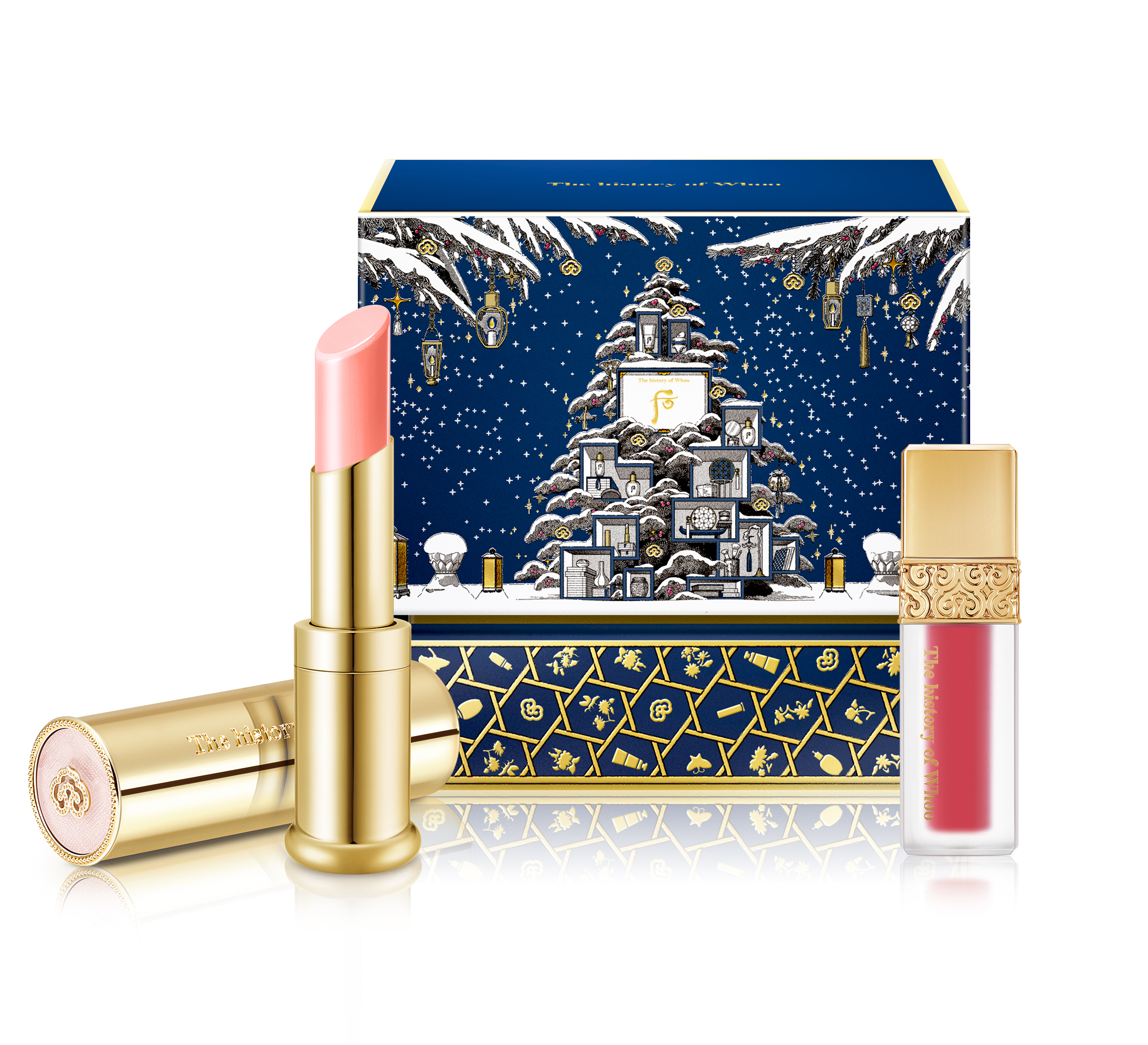 [Có tem chính hãng] Bộ son dưỡng môi Whoo Mi Glow Lip Balm Pink set