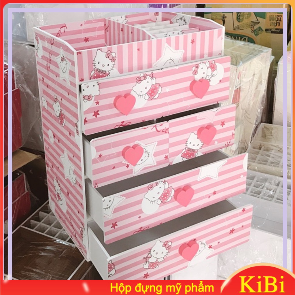 Kệ Đựng Mỹ Phẩm 5 Tầng Kitty nút trái tim
