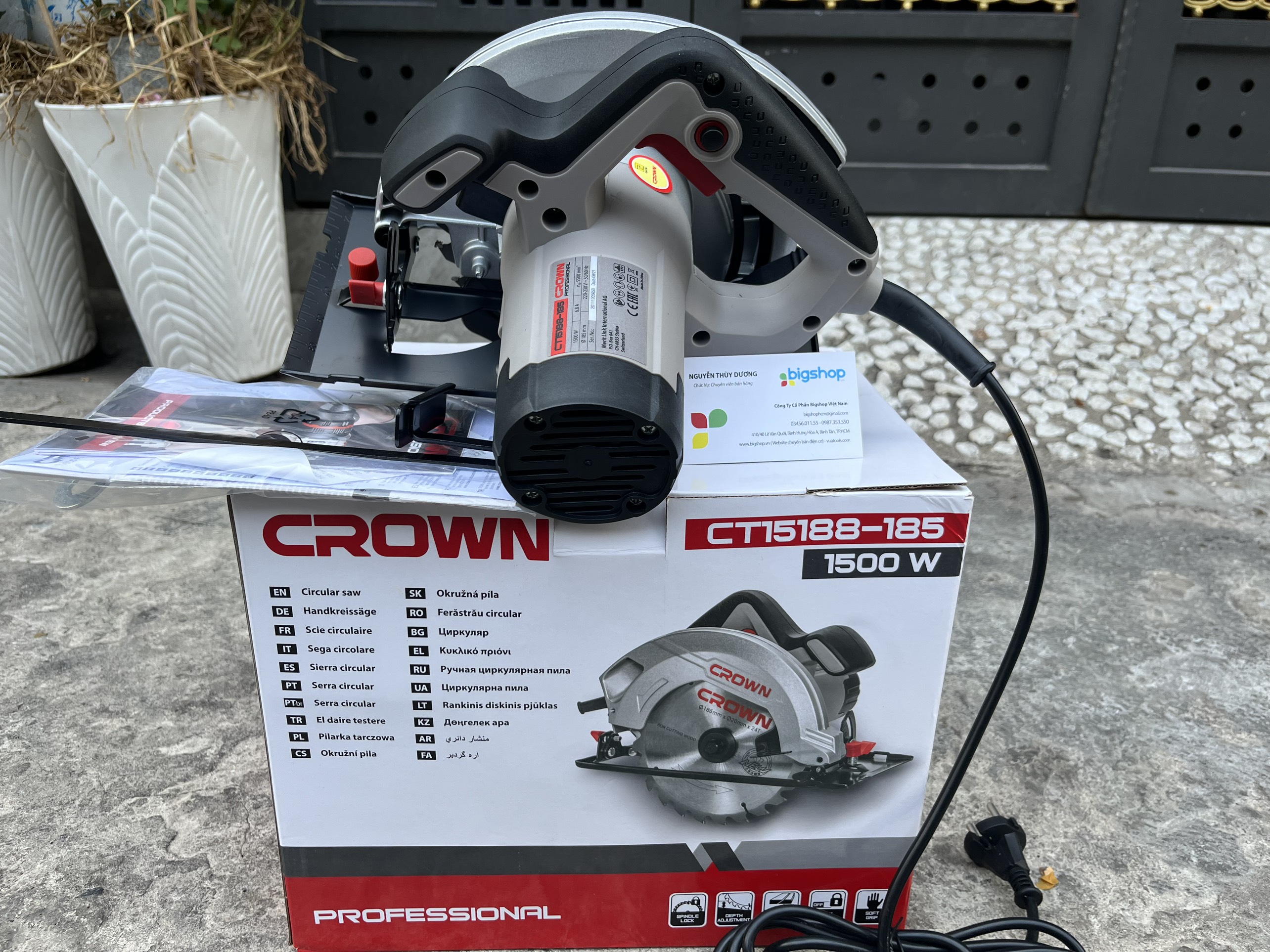 [HCM]Máy cưa gỗ cầm tay Crown CT15188