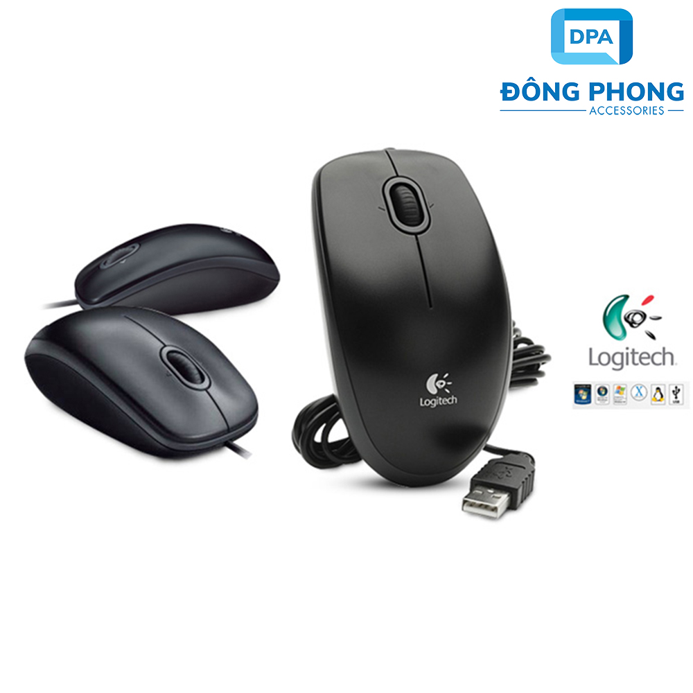 Chuột Quang USB Logitech B100 Chính Hãng 