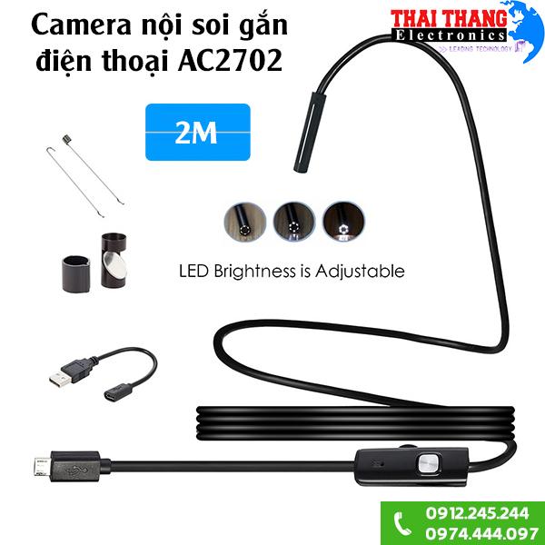 Camera nội soi cắm điện thoại Android 2m AC2702