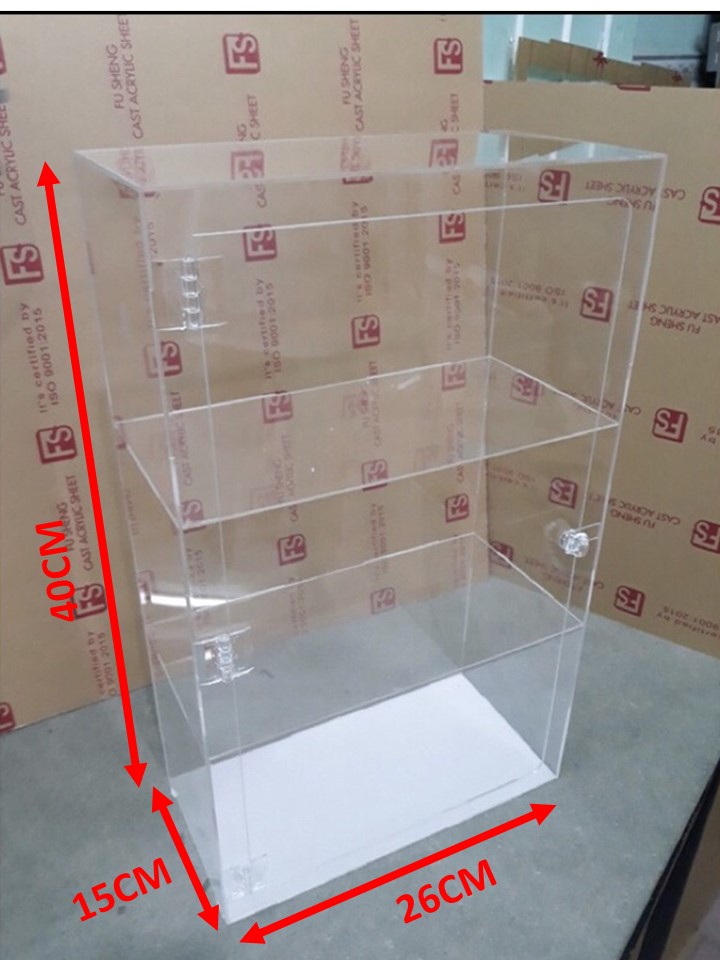 [Tặng Bộ Vệ Sinh mica] Tủ Mỹ phẩm size lớn (40x26x15)- Tủ trưng bày bằng mica