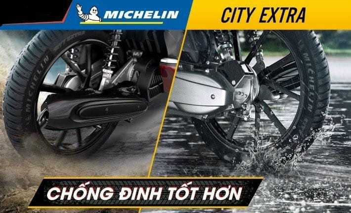 Lốp/vỏ xe máy Michelin 70/90-14 City Extra (loại không săm)