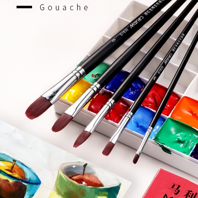 Cọ vẽ Marie's đầu Oval thân dài G1630