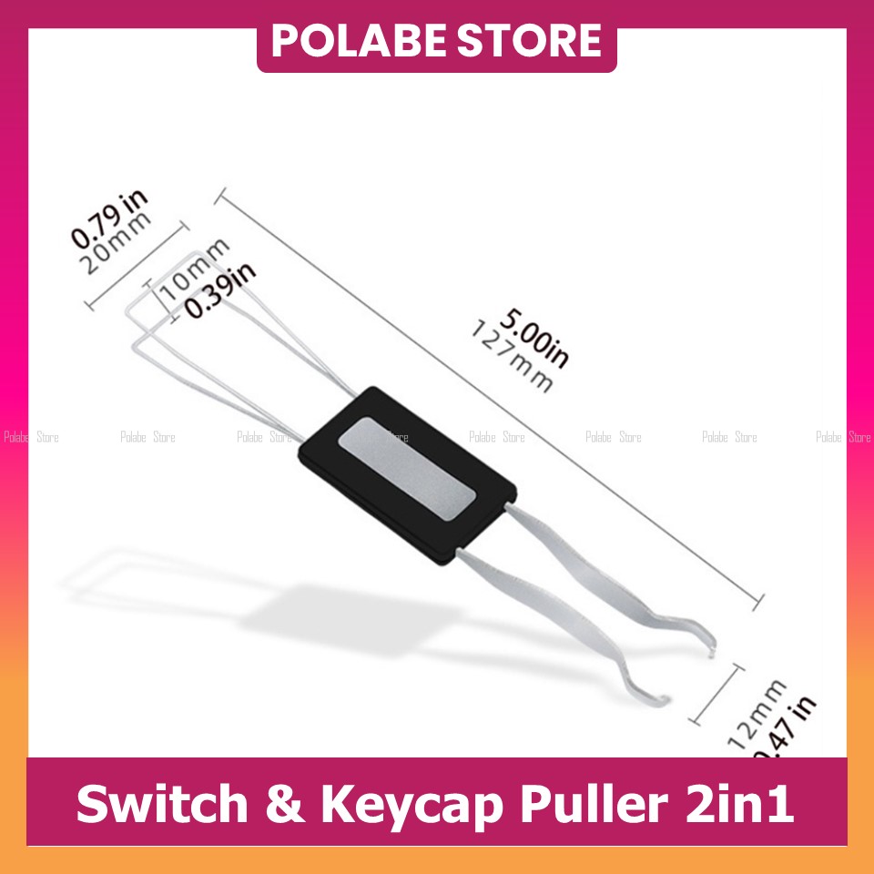 Switch puller & Keycap puller 2 trong 1 tiện dụng, dụng cụ tháo switch, dụng cụ tháo keycap bàn phím cơ - Polabe Store