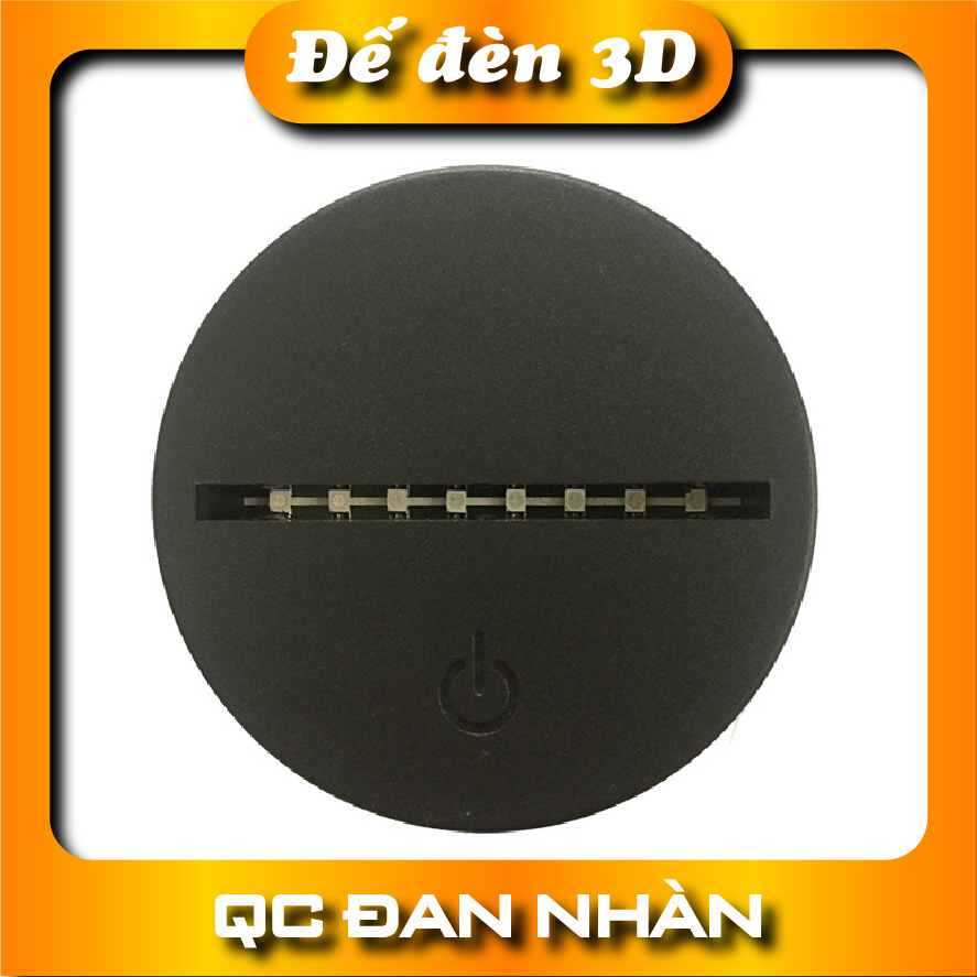 Đế đèn led 3D nguồn công tắc 220V có 3 màu