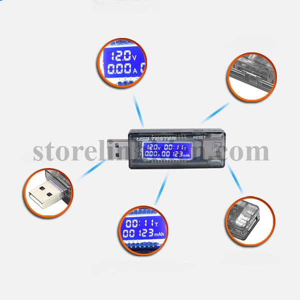 USB đo điện áp & dòng điện, Tester KWS-V21
