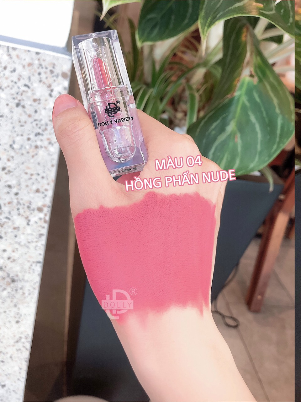 Son thỏi lì siêu mịn môi DOLLY VARIETY [Màu  Hồng phấn nude]