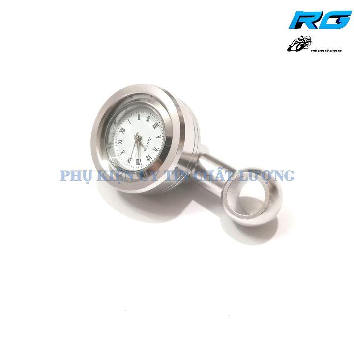 Đồng hồ  gắn chân gương Màu trắng