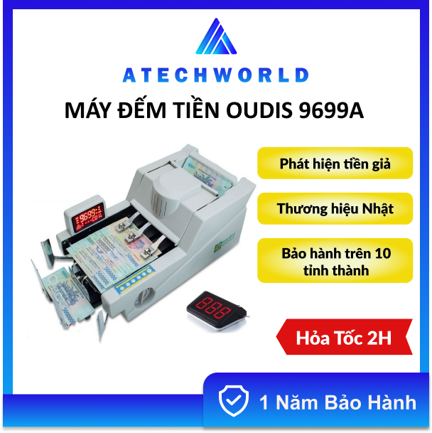 Máy đếm tiền nhật bản oudis 9699a máy dài có phát hiện tiền gỉa - hàng chính hãng - bh 1 năm - có xuất vat