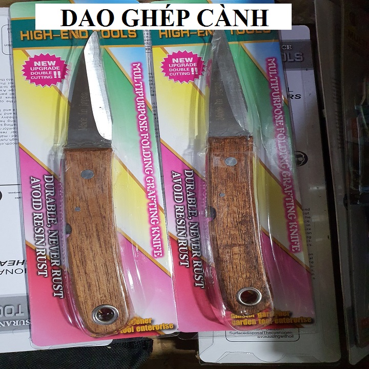 Dao cắt ghép cành cán gỗ siêu bén, không rỉ