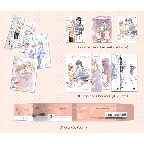 Fahasa - still sick - trọn bộ 3 tập - tặng kèm 3 bookmark + 6 postcard 10x15cm + 1 đai sách