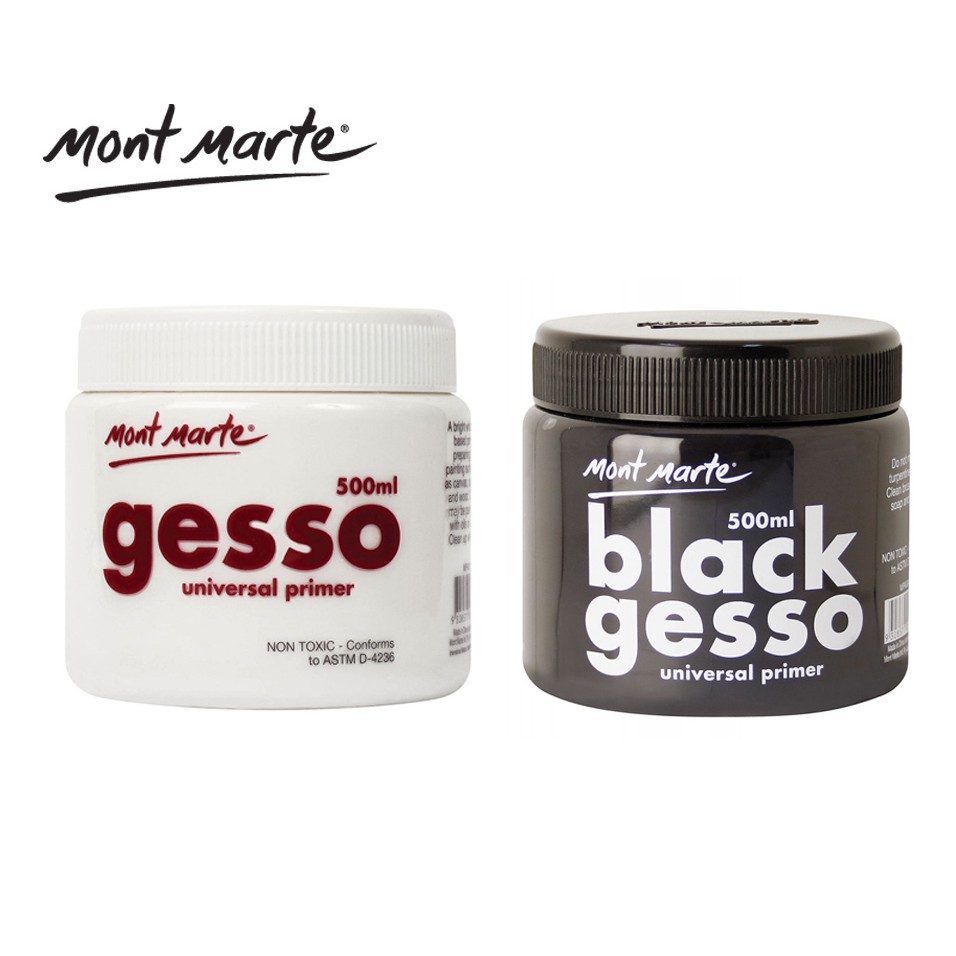 Sơn Lót Gesso Mont Marte - màu Đen/ Trắng