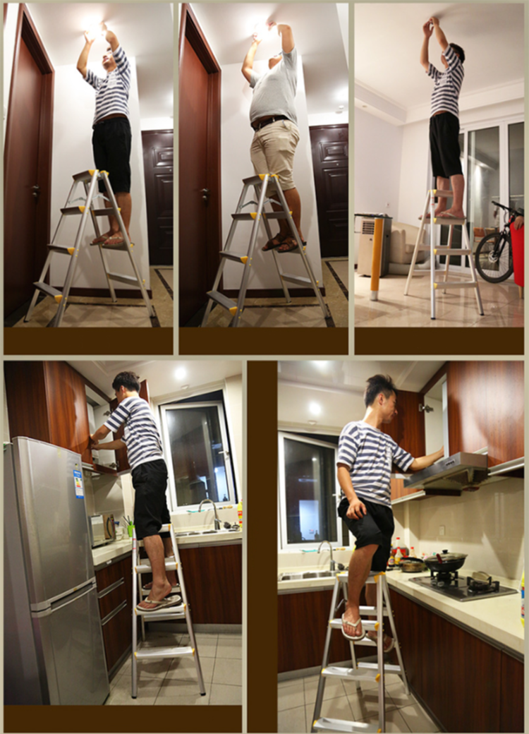 Thang nhôm gia đình R03 3 bậc - Hàng phân phối