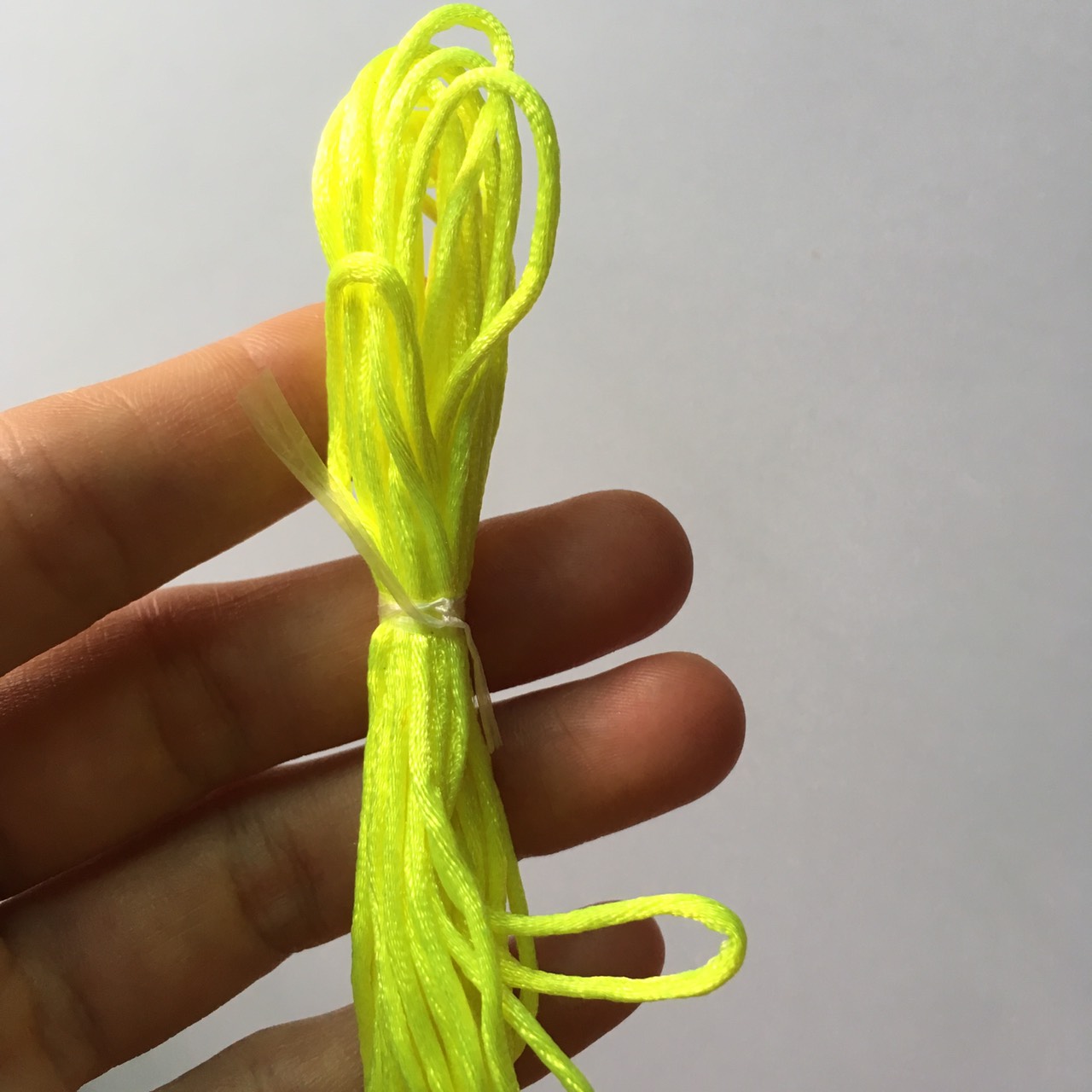 🌿🌿 (có hướng dẫn đan) 1 đoạn dây tim lụa Satin cord (dù trơn bóng mềm) 1mm loại 3m mỗi đoạn