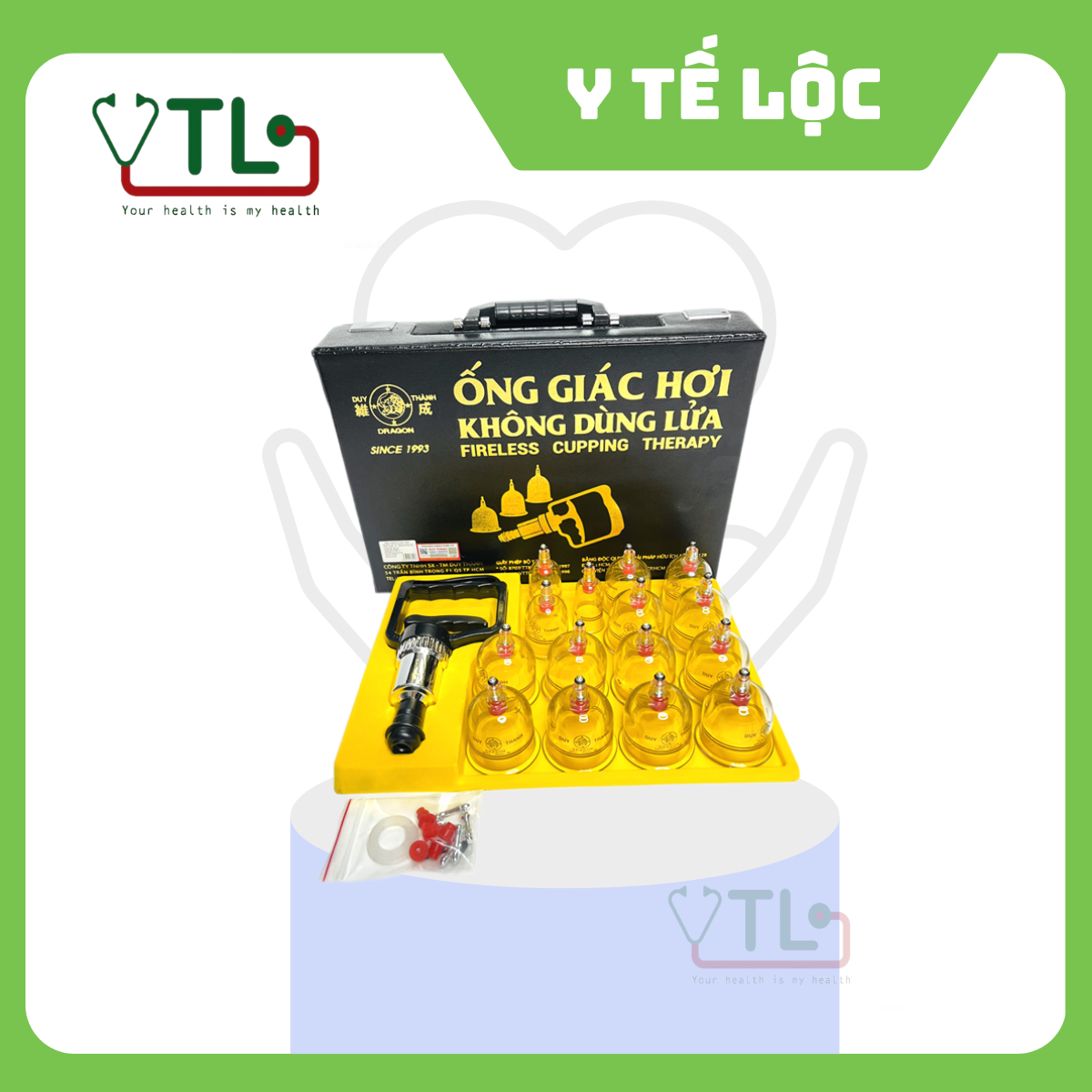 Giác hơi không dùng lửa Duy Thành 15 ống Valy Đen