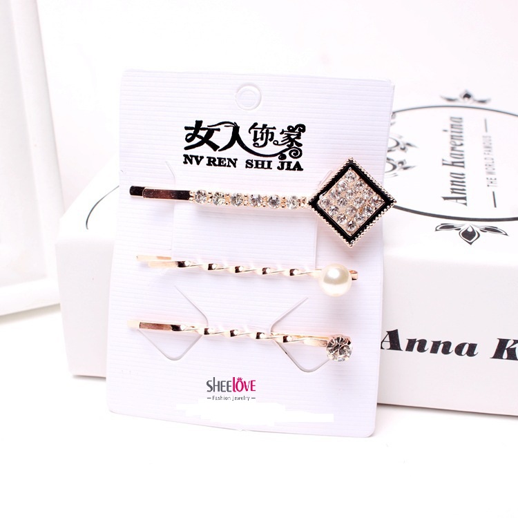 [HCM]SET 3 KẸP TÓC NỮ ĐÍNH ĐÁ LẤP LÁNH SIÊU XINH