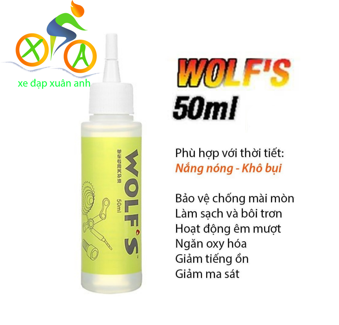 Dầu tra sên xích líp xe đạp WOLFS