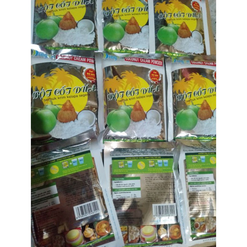 bột cốt dừa dragon nguyên chất 100%:thơm hơn & béo hơn [gói 50g]