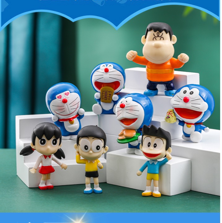 Bộ Set 14 Mô Hình Nhân Vật Doremon Và Các Bạn