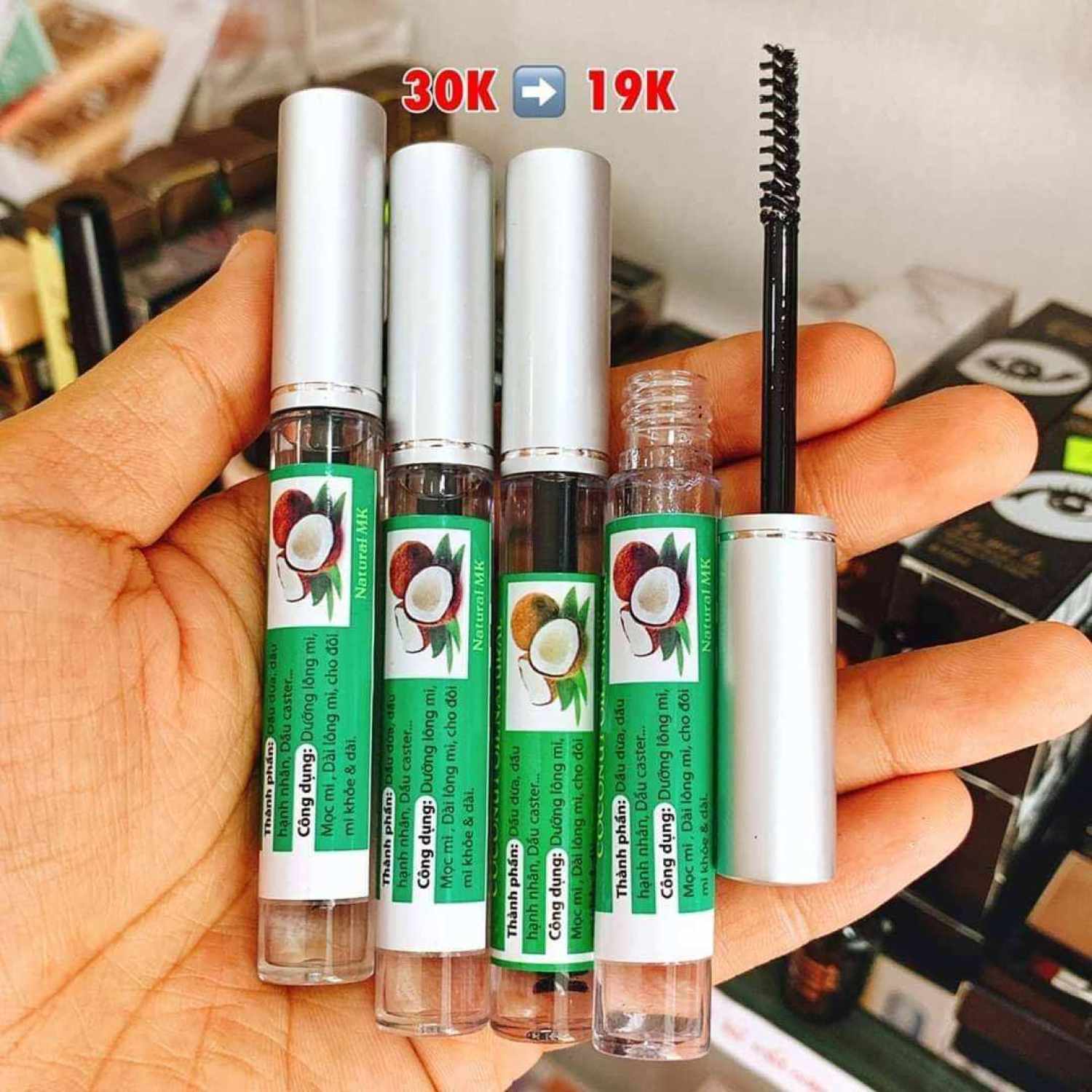 Masscara dầu dừa - dưỡng mi - mọc mày - mọc râu