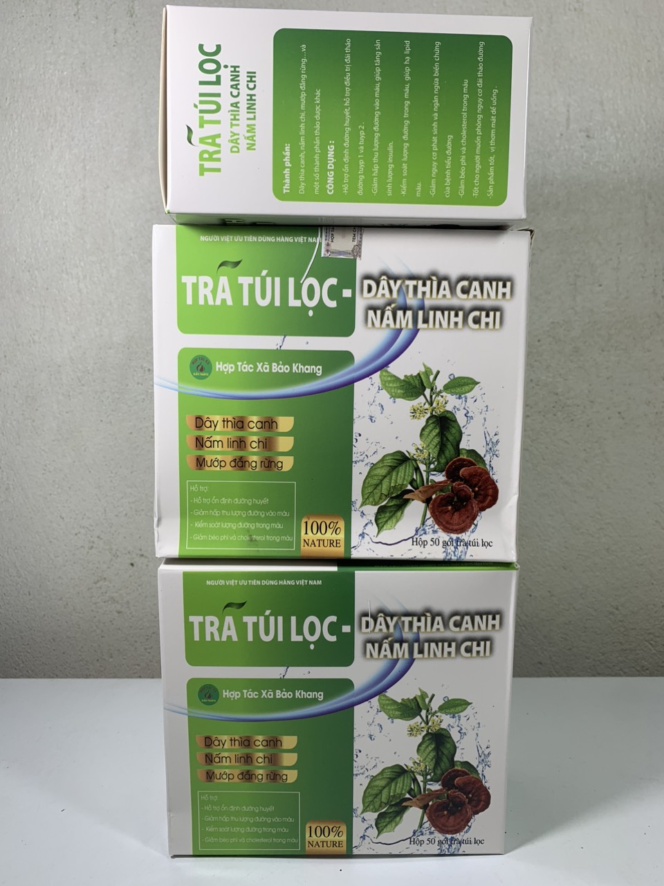 Hộp 80 gói Trà túi lọc dây thìa canh, trà dây thìa canh, giảm tiểu đường, mỡ máu, ổn định huyết áp, giảm cholesterol
