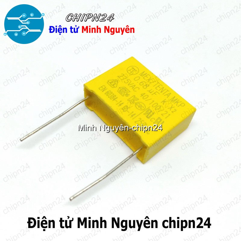 [5 con] (F238) Tụ hộp 684 275VAC 22.5mm (0.68uF MEX/TENDA MKP K X2 40/100/21) - HH005321