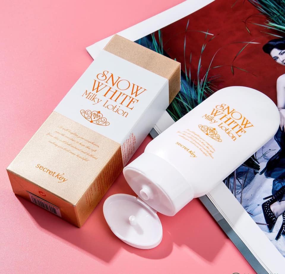 Sữa Dưỡng Trắng Da Toàn Thân Secret Key Snow White Milky Lotion 120g + Tặng Mặt Nạ 3W Clinic - HAFA STORE