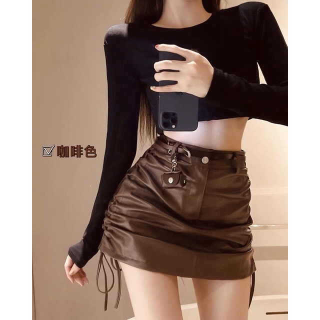 [HOT] CHÂN VÁY DA RÚT DÂY 2 BÊN SEXY