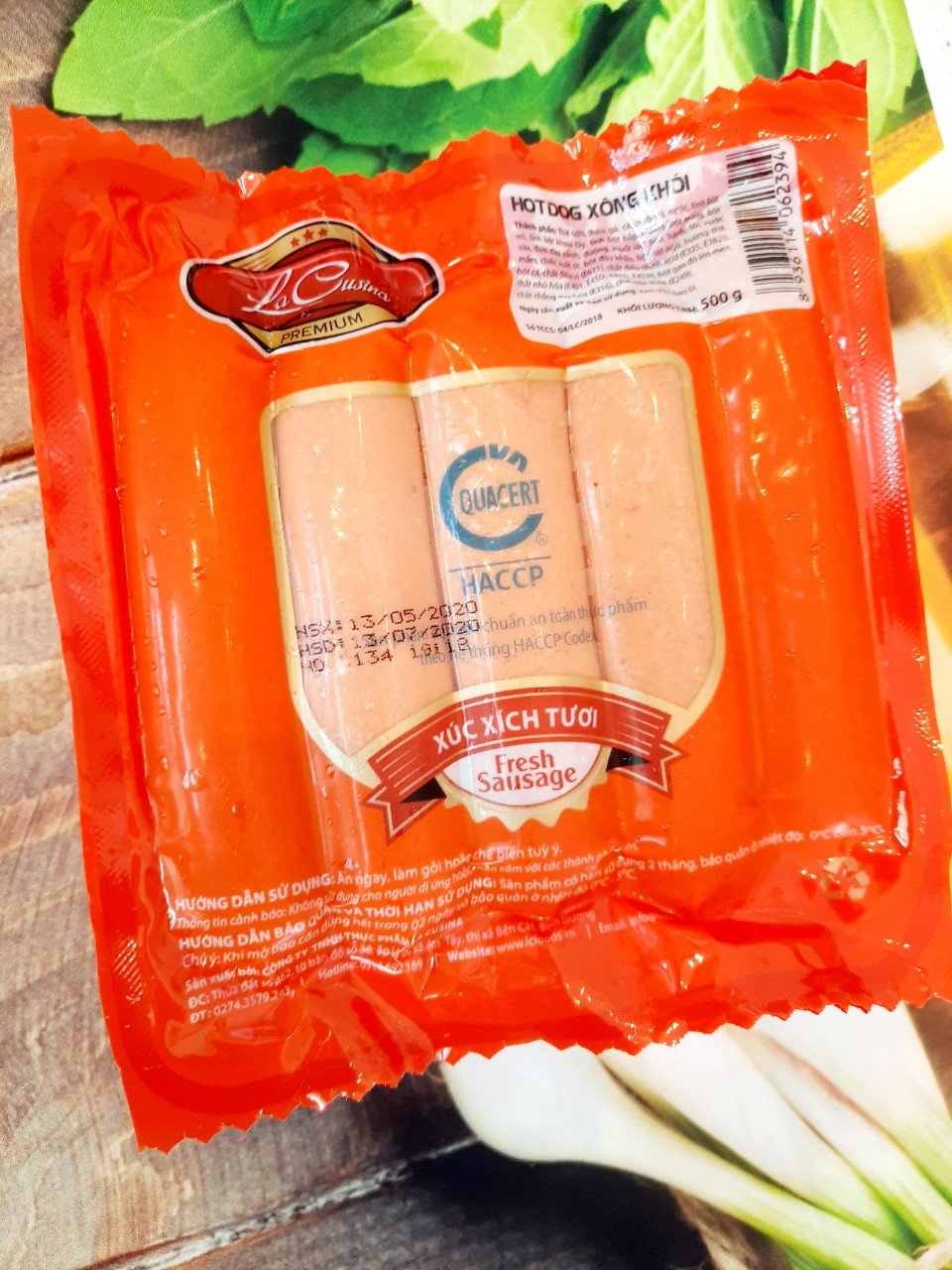 500gr xúc xích Đức Lacusina (10 cây)