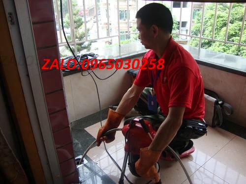 dây thông tắc cống phi 16 dài 12m (gồm 6 đầu thông và 1 đầu kết nối máy khoan)