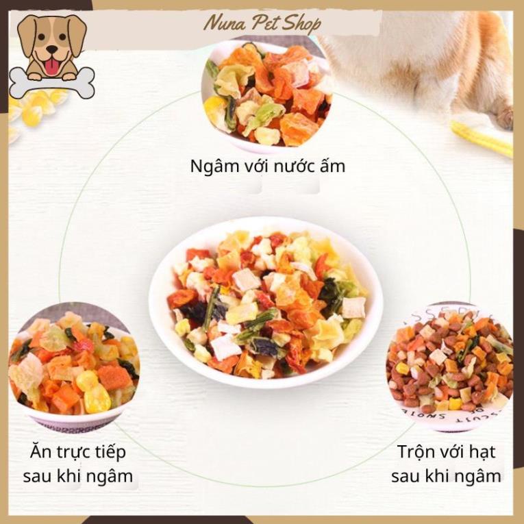 Rau củ sấy Captain cho chó mèo (Gói 100g)