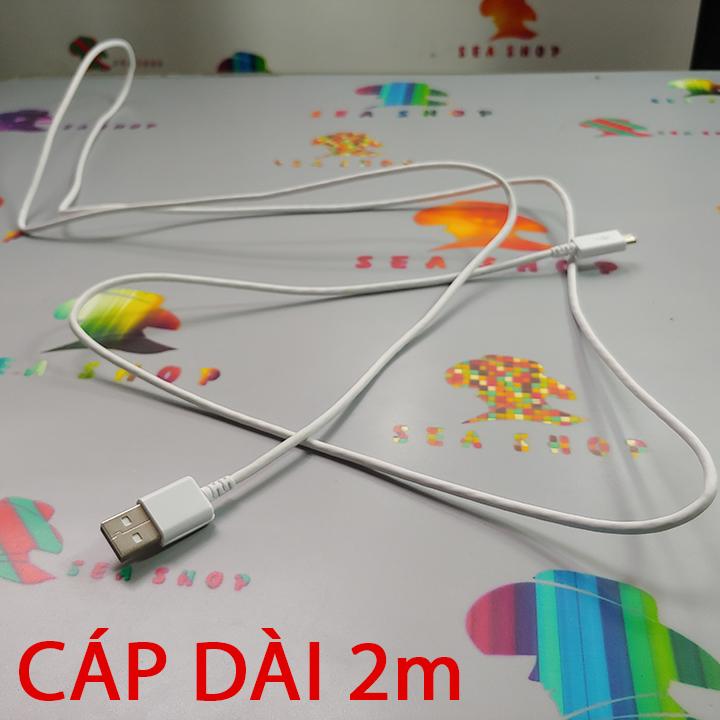 Cáp sạc dài 2m chân Micro USB và chân lightning dành cho iPhone, Samsung, Oppo, Nokia, HTC,...