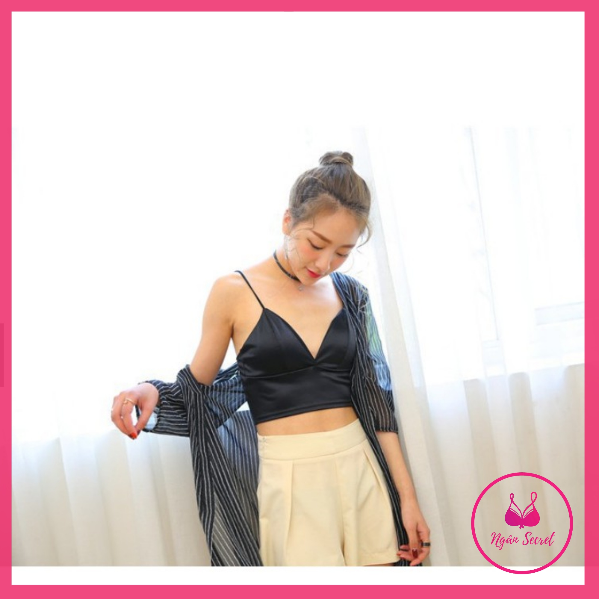 [HCM]ÁO BRA LỤA PHI BÓNG 8 NẤC CÀI SEXY 264