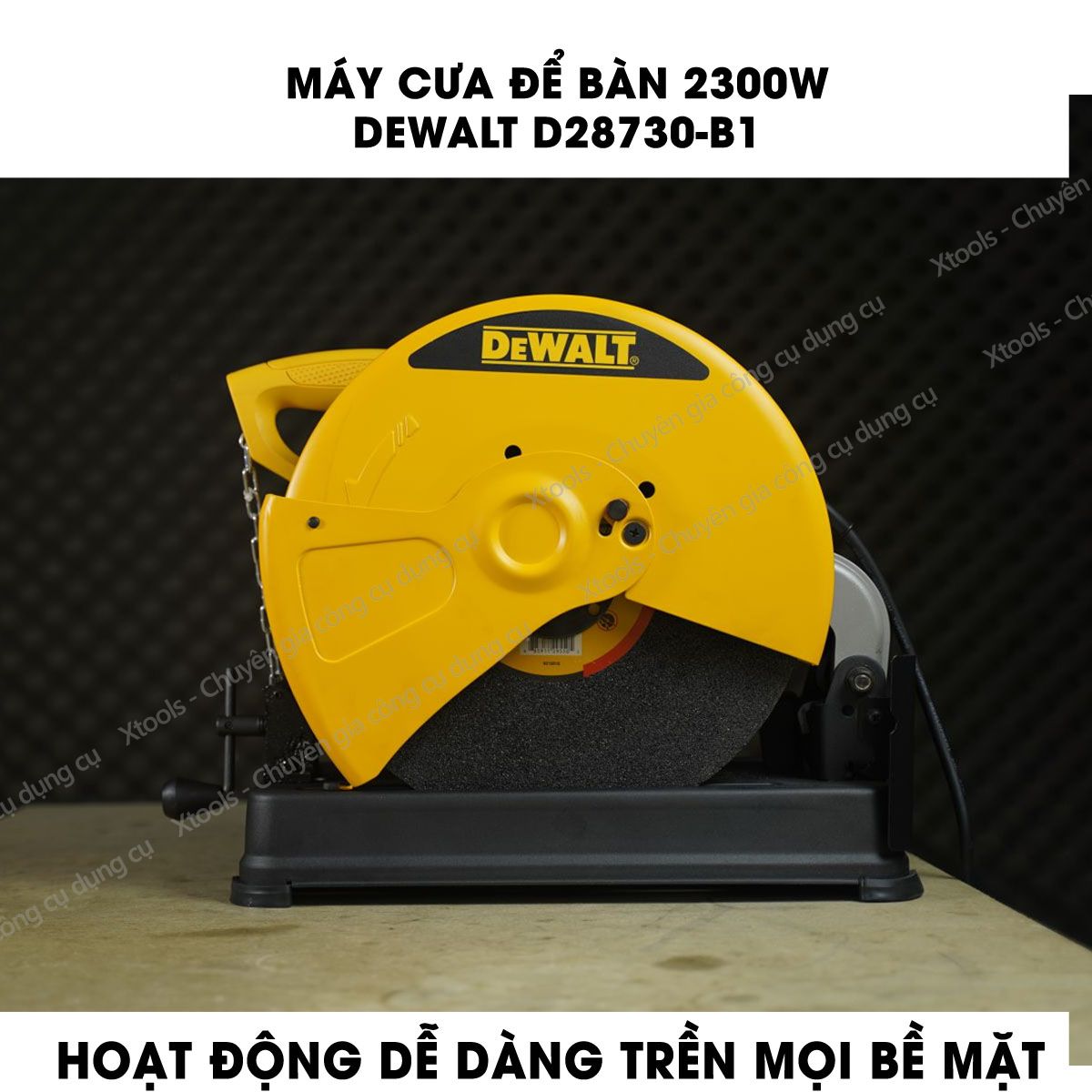 Sawing Machine cut to table 2300W DeWalt d28730-b1 attached saw blade. Miter saw stand solid design easily on any surface, cutting blade heat resistant, good bearing [XTools] [xsafe]