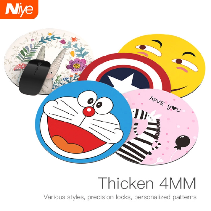 Niye 3mm Round Cartoon Non-Slip Mouse Pad Cute Magic Gaming Mousepad (2)