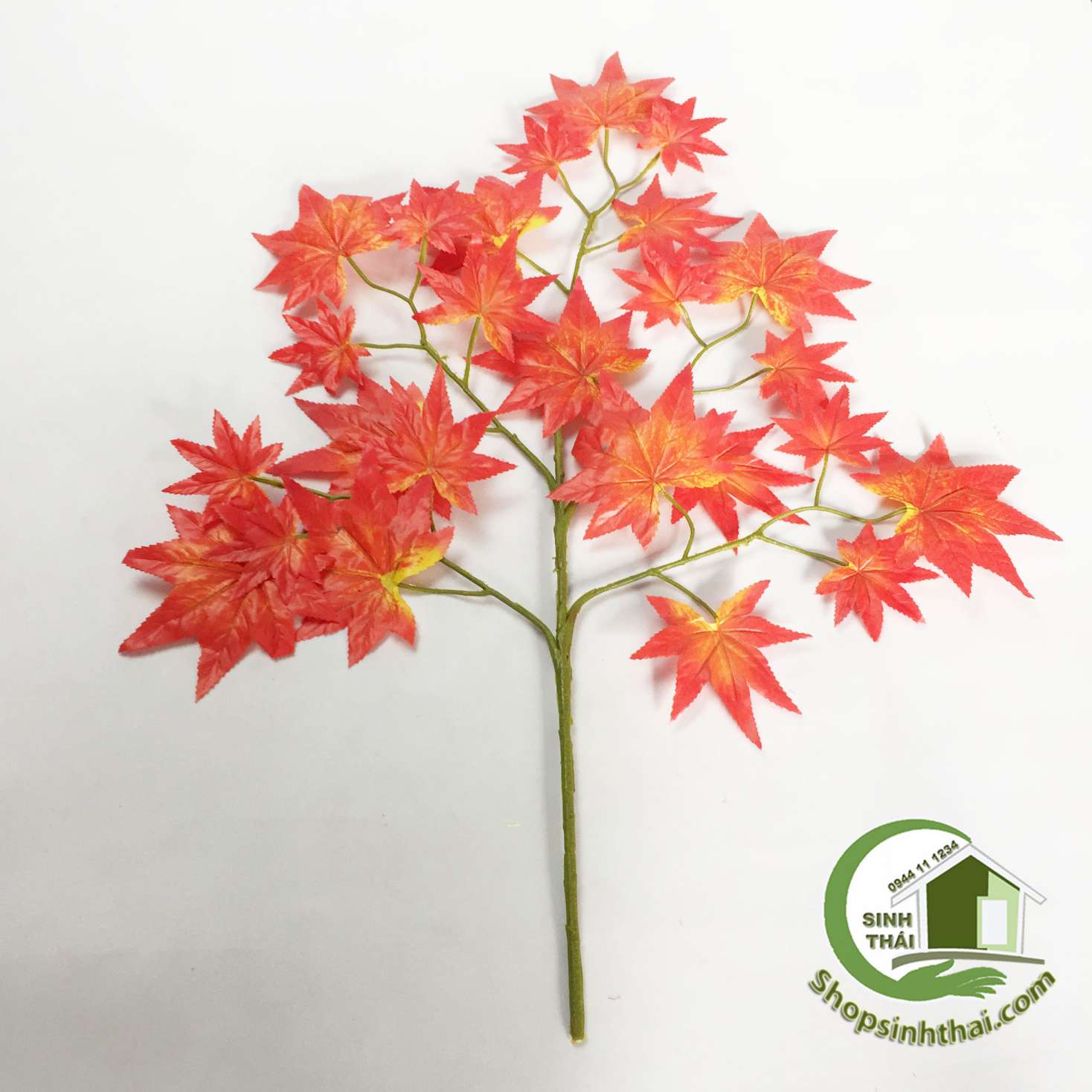 Cành lá phong màu đỏ - Cành lá giả cao cấp