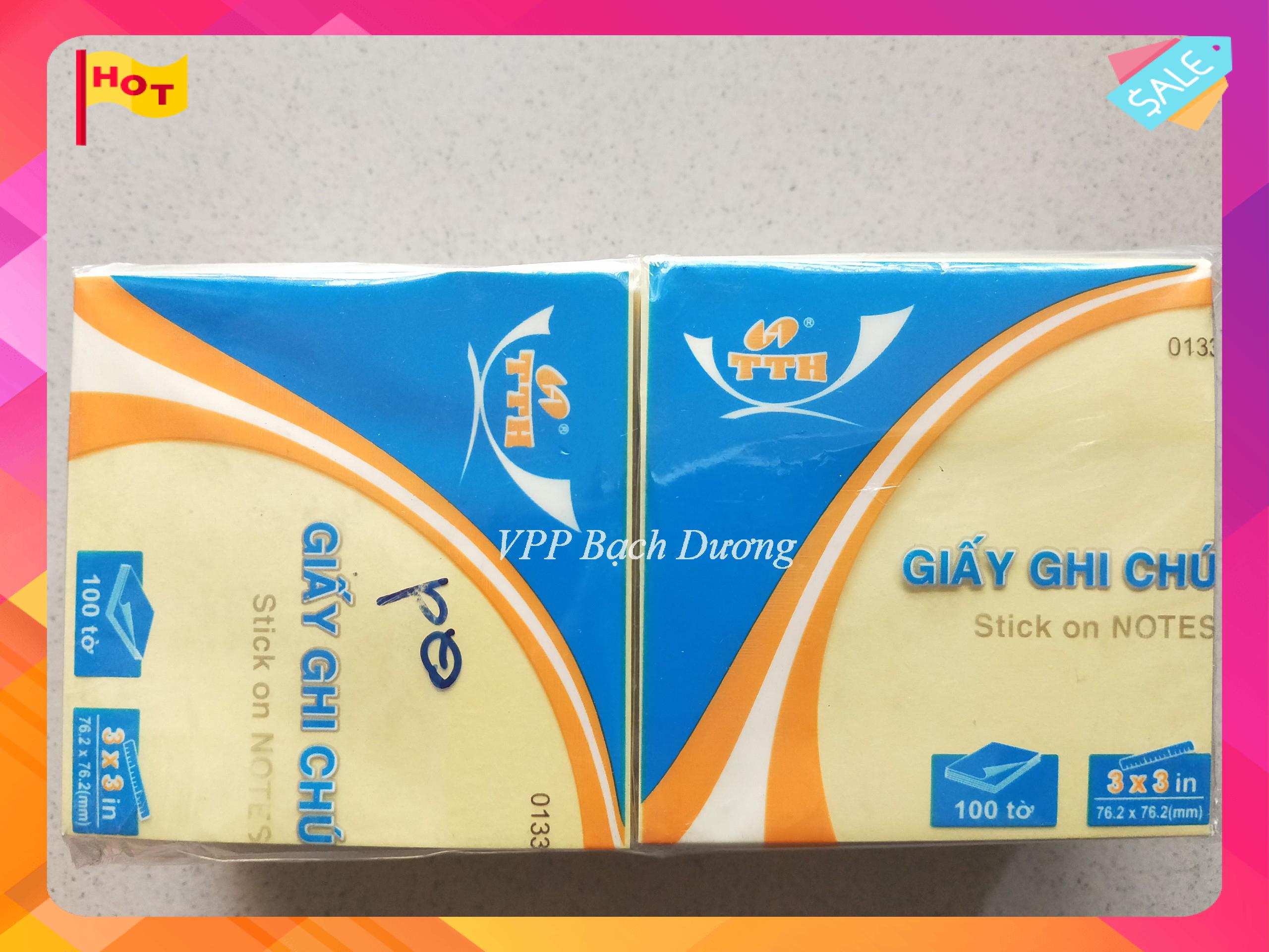 Giấy note vàng 3x3 - xấp/100 tờ