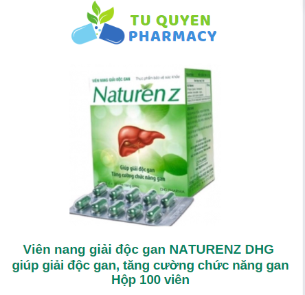 Viên nang giải độc gan NATURENZ DHG giúp giải độc gan, tăng cường chức năng gan Hộp 100 viên