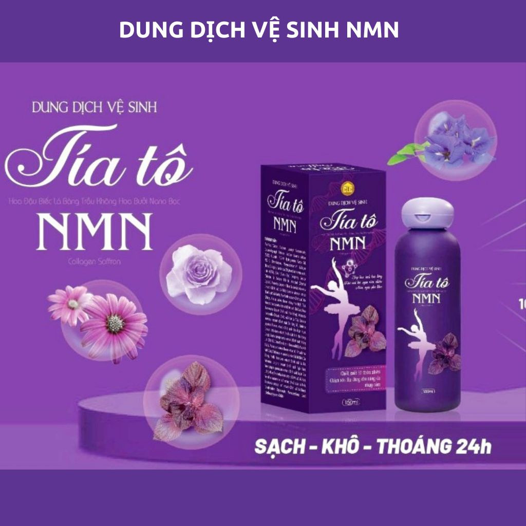 Dung dịch vệ sinh tía tô dung dịch vệ sinh phụ nữ tía tô NMN chính hãng ddvs tía tô loại bỏ nấm ngứa 150ml
