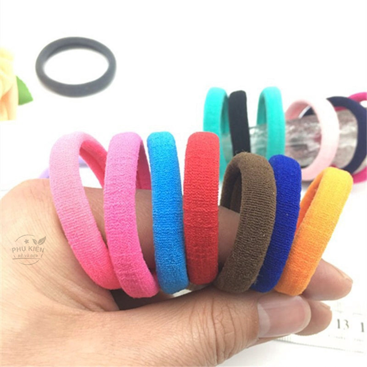 [HCM]Bịch 50 thun cột tóc đuôi ngựa cho trẻ em (Nhiều màu)