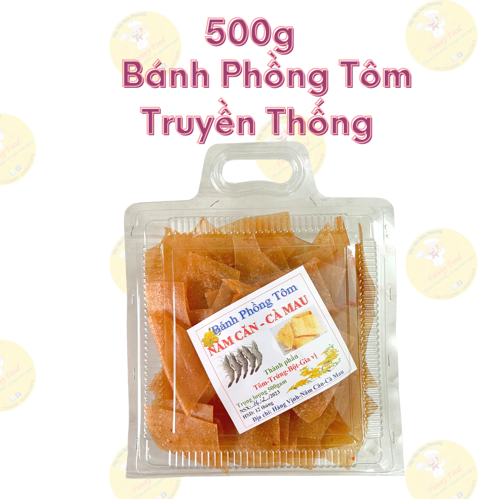 Bánh phồng trái cây – bánh phồng tôm 500g – đặc sản cà mau – funnyfood