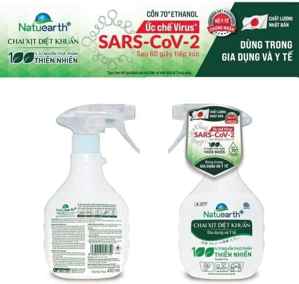 Chai xịt diệt khuẩn 410ml (combo 2 chai)
